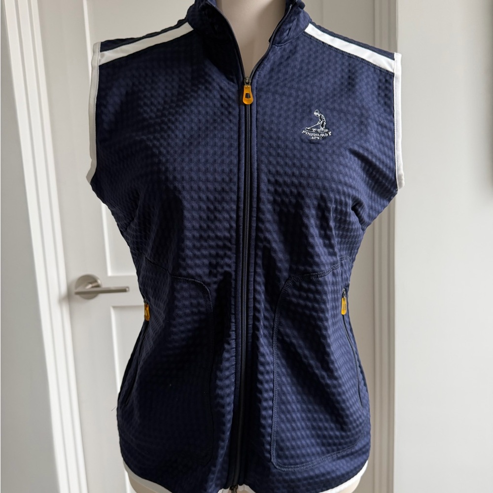 Nike Navy Sleeveless Zip-Up Vest from Pinehurst